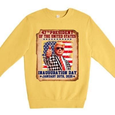 Donald Trump Inauguration Day 2025 47th Usa President Premium Crewneck Sweatshirt