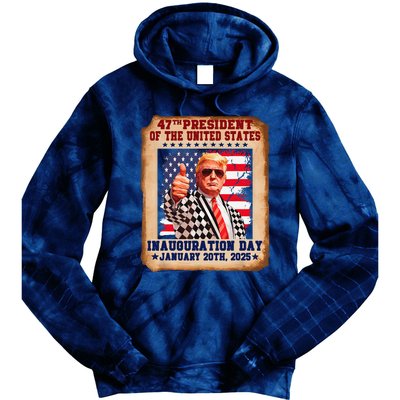 Donald Trump Inauguration Day 2025 47th Usa President Tie Dye Hoodie