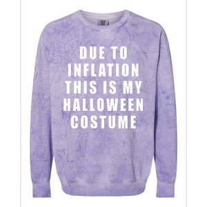 Due To Inflation This Is My Halloween Costume Colorblast Crewneck Sweatshirt