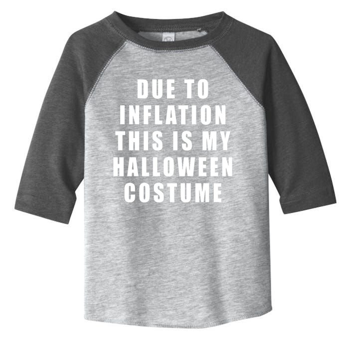 Due To Inflation This Is My Halloween Costume Toddler Fine Jersey T-Shirt