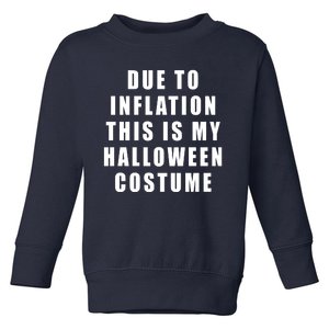 Due To Inflation This Is My Halloween Costume Toddler Sweatshirt