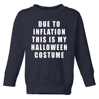 Due To Inflation This Is My Halloween Costume Toddler Sweatshirt