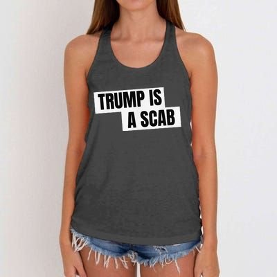 Donald Trump Is A Scab Women's Knotted Racerback Tank