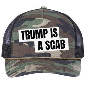 Donald Trump Is A Scab Retro Rope Trucker Hat Cap