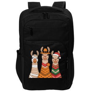 Due To Inflation Halloween Thanksgiving Christmas Llama Impact Tech Backpack