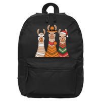 Due To Inflation Halloween Thanksgiving Christmas Llama 16 in Basic Backpack