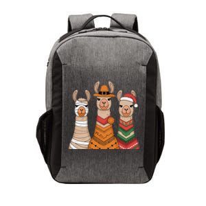 Due To Inflation Halloween Thanksgiving Christmas Llama Vector Backpack