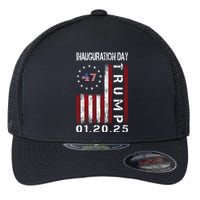 Donald Trump Inauguration Day 2025 47th President Usa Flag Flexfit Unipanel Trucker Cap