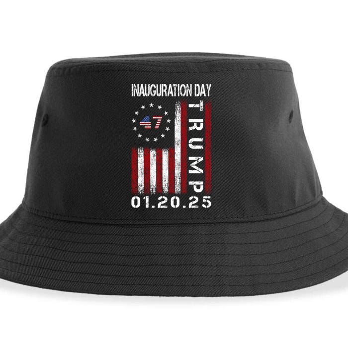 Donald Trump Inauguration Day 2025 47th President Usa Flag Sustainable Bucket Hat