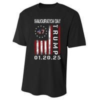 Donald Trump Inauguration Day 2025 47th President Usa Flag Performance Sprint T-Shirt