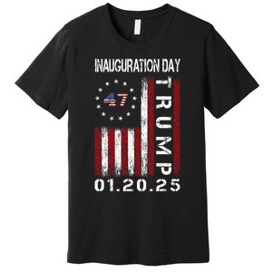 Donald Trump Inauguration Day 2025 47th President Usa Flag Premium T-Shirt