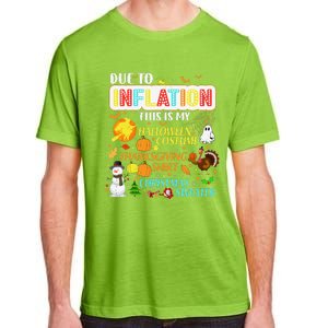 Due To Inflation This Is My Halloween Thanksgiving Xmas Adult ChromaSoft Performance T-Shirt