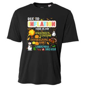 Due To Inflation This Is My Halloween Thanksgiving Xmas Cooling Performance Crew T-Shirt