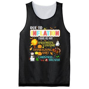 Due To Inflation This Is My Halloween Thanksgiving Xmas Mesh Reversible Basketball Jersey Tank