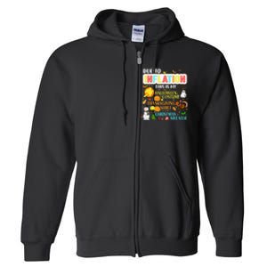 Due To Inflation This Is My Halloween Thanksgiving Xmas Full Zip Hoodie