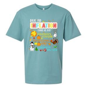 Due To Inflation This Is My Halloween Thanksgiving Xmas Sueded Cloud Jersey T-Shirt