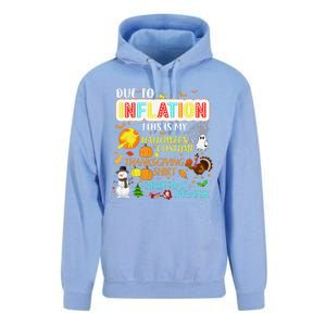 Due To Inflation This Is My Halloween Thanksgiving Xmas Unisex Surf Hoodie