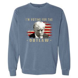 Donald Trump IM Voting For The Outlaw 2024 President Garment-Dyed Sweatshirt