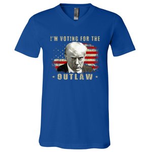 Donald Trump IM Voting For The Outlaw 2024 President V-Neck T-Shirt