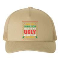 Due To Inflation Ugly Christmas Sweater Funny Xmas Holiday Yupoong Adult 5-Panel Trucker Hat