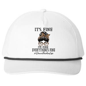 Dance Teacher It's Fine, I'm Fine And Everything's Fine Snapback Five-Panel Rope Hat