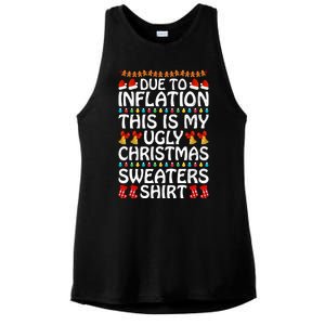 Due To Inflation This Is My Ugly Christmas Sweaters Ladies PosiCharge Tri-Blend Wicking Tank