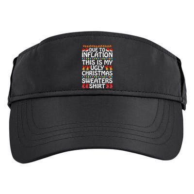 Due To Inflation This Is My Ugly Christmas Sweaters Adult Drive Performance Visor