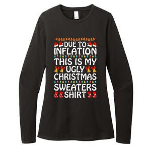 Due To Inflation This Is My Ugly Christmas Sweaters Womens CVC Long Sleeve Shirt