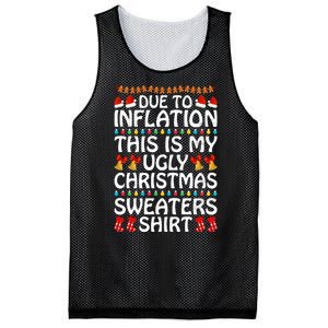 Due To Inflation This Is My Ugly Christmas Sweaters Mesh Reversible Basketball Jersey Tank