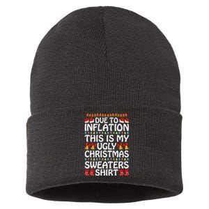 Due To Inflation This Is My Ugly Christmas Sweaters Sustainable Knit Beanie