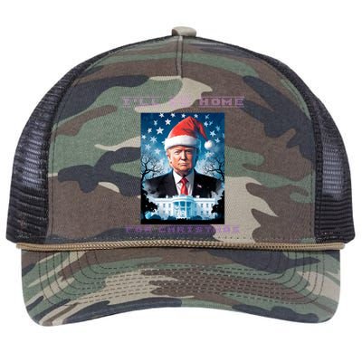 Donald Trump Ill Be Home For Christmas Inauguration Retro Rope Trucker Hat Cap