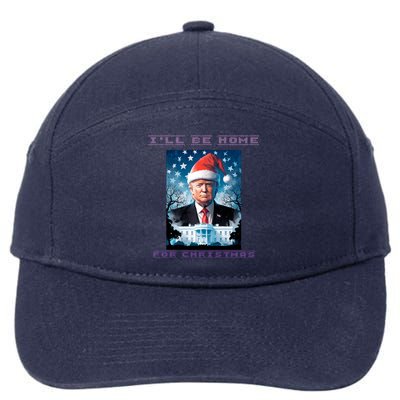 Donald Trump Ill Be Home For Christmas Inauguration 7-Panel Snapback Hat