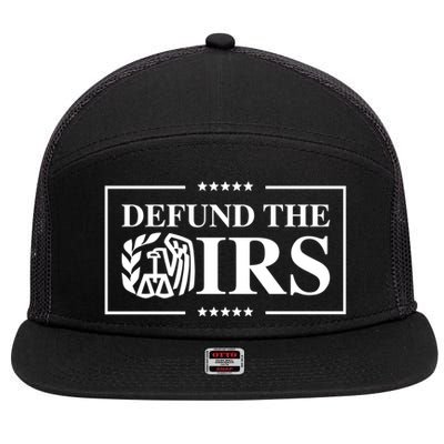 Defund The IRS 7 Panel Mesh Trucker Snapback Hat