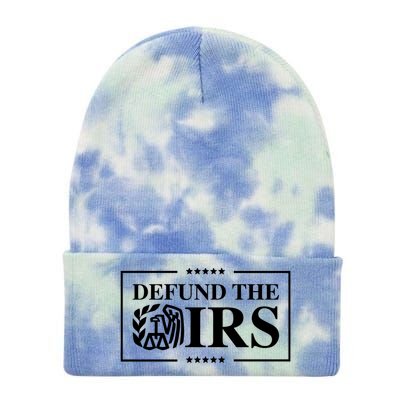 Defund The IRS Tie Dye 12in Knit Beanie