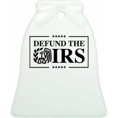 Defund The IRS Ceramic Bell Ornament