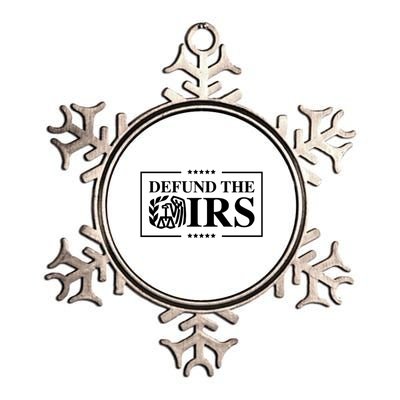 Defund The IRS Metallic Star Ornament