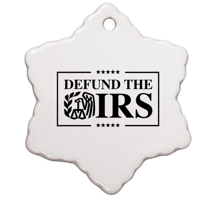 Defund The IRS Ceramic Star Ornament