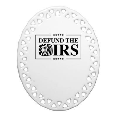 Defund The IRS Ceramic Oval Ornament