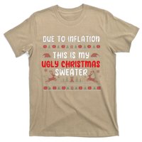 Due To Inflation Ugly Christmas Sweater Funny Xmas T-Shirt