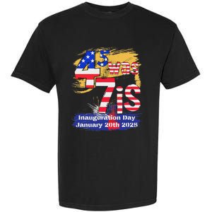 Donald Trump Inauguration Day 2025 47th President Usa Flag Garment-Dyed Heavyweight T-Shirt