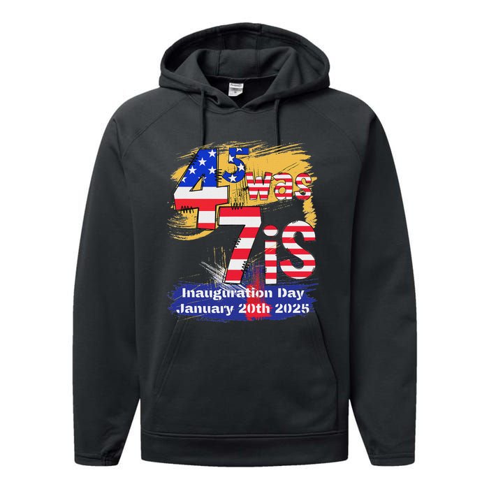 Donald Trump Inauguration Day 2025 47th President Usa Flag Performance Fleece Hoodie