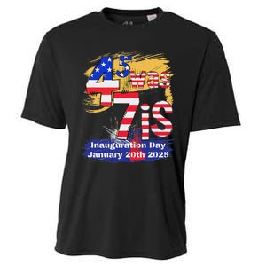 Donald Trump Inauguration Day 2025 47th President Usa Flag Cooling Performance Crew T-Shirt