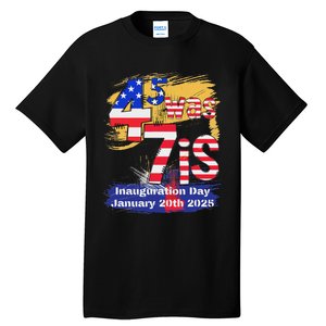 Donald Trump Inauguration Day 2025 47th President Usa Flag Tall T-Shirt