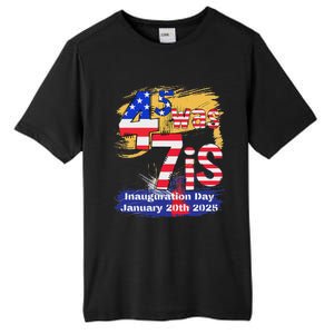 Donald Trump Inauguration Day 2025 47th President Usa Flag Tall Fusion ChromaSoft Performance T-Shirt