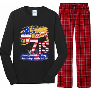 Donald Trump Inauguration Day 2025 47th President Usa Flag Long Sleeve Pajama Set