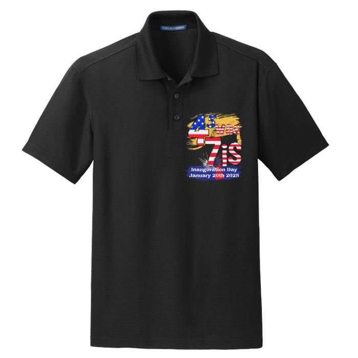 Donald Trump Inauguration Day 2025 47th President Usa Flag Dry Zone Grid Polo