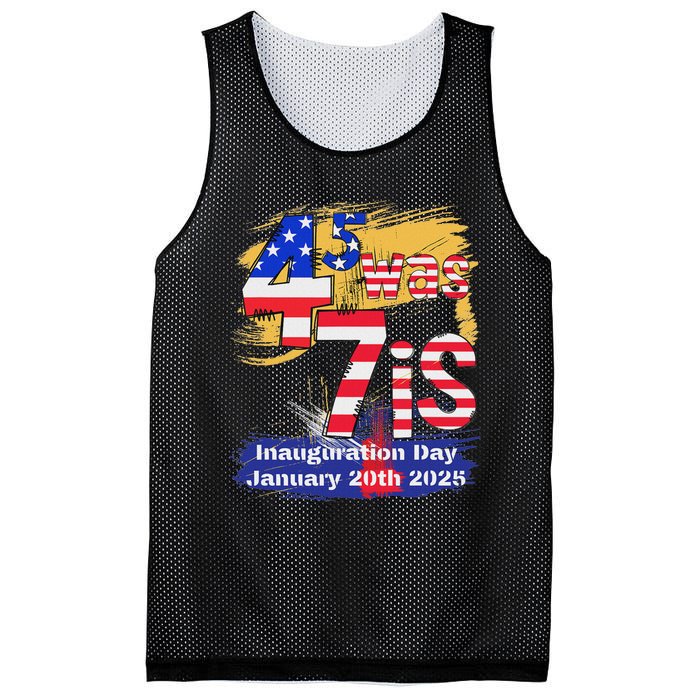 Donald Trump Inauguration Day 2025 47th President Usa Flag Mesh Reversible Basketball Jersey Tank