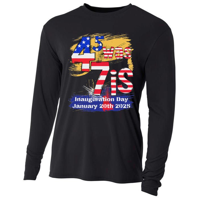 Donald Trump Inauguration Day 2025 47th President Usa Flag Cooling Performance Long Sleeve Crew