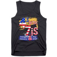 Donald Trump Inauguration Day 2025 47th President Usa Flag Tank Top