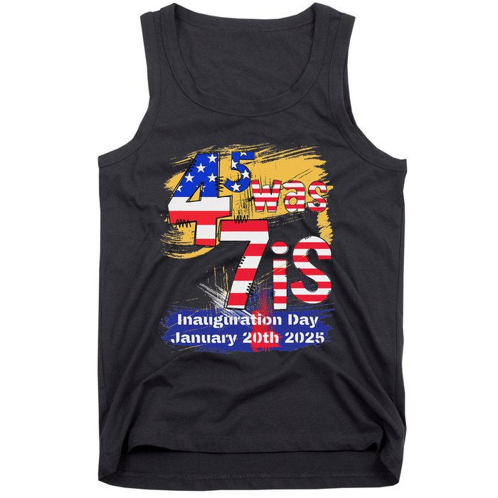 Donald Trump Inauguration Day 2025 47th President Usa Flag Tank Top